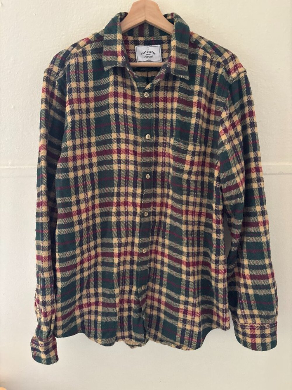 Portuguese Flannel Alpi Check Flannel Shirt Size XL